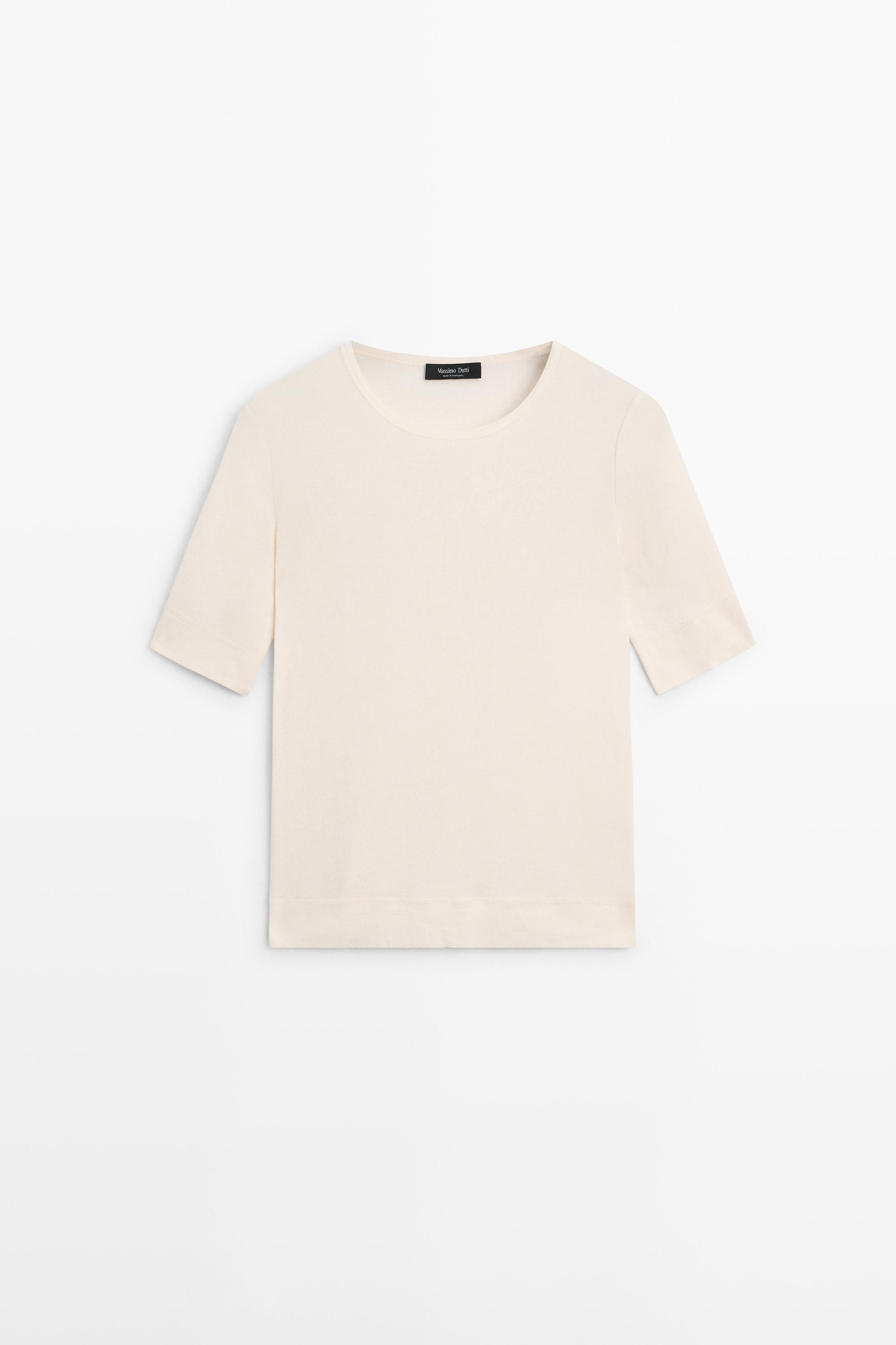 T-Shirt aus Baumwollgemisch | Massimo Dutti DE