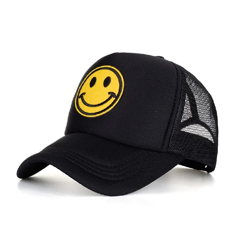 1pc Smiling Face Print Mesh Breathable Sports Cap, Lightweight Quick Dry Trucker Hat, UV Protecti... | Temu Affiliate Program