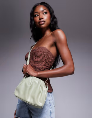 ASOS DESIGN - Sac à main avec bandoulière amovible et poignée supérieure en métal effet mart... | ASOS (Global)