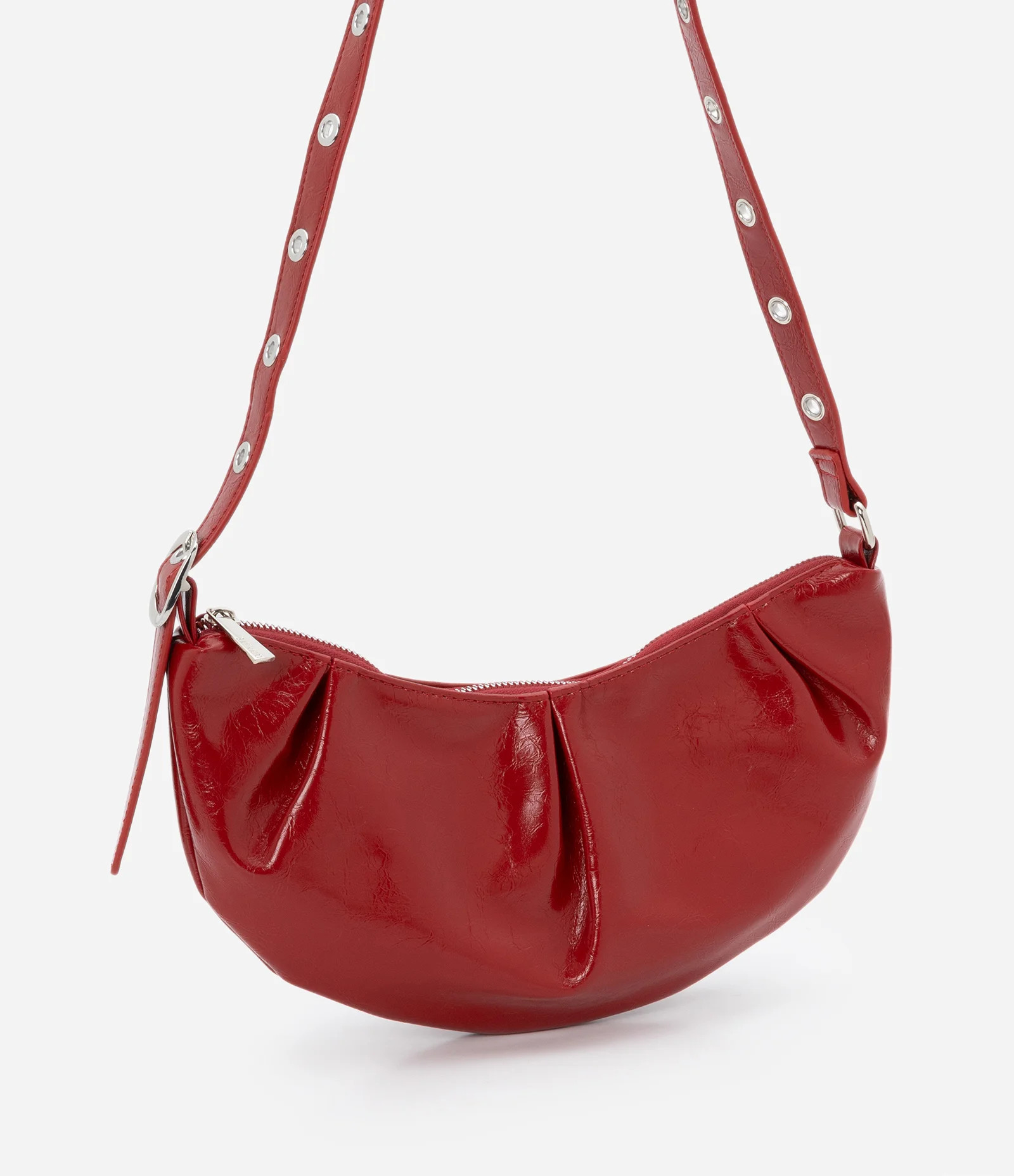 Bolsa Shoulder Pequena em PU com Ilhóses na Alça Vermelho - Lojas Renner | Renner (BR)