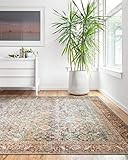 Loloi II Layla Collection Area Rugs, 9'-0" x 12'-0", OCEAN/RUST | Amazon (US)