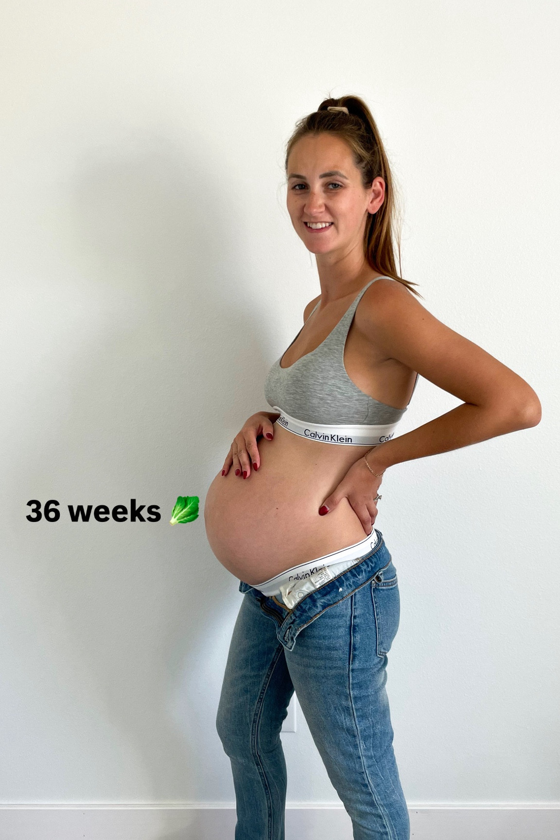 36 weeks today. Baby girl is the size of a head of romaine lettuce 🥬 

#LTKFindsUnder50 #LTKBump #LTKFindsUnder100