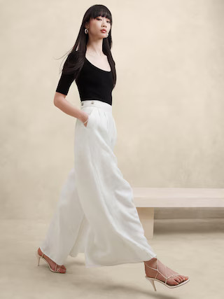 Lina Linen Wide-Leg Pant | Banana Republic (US)