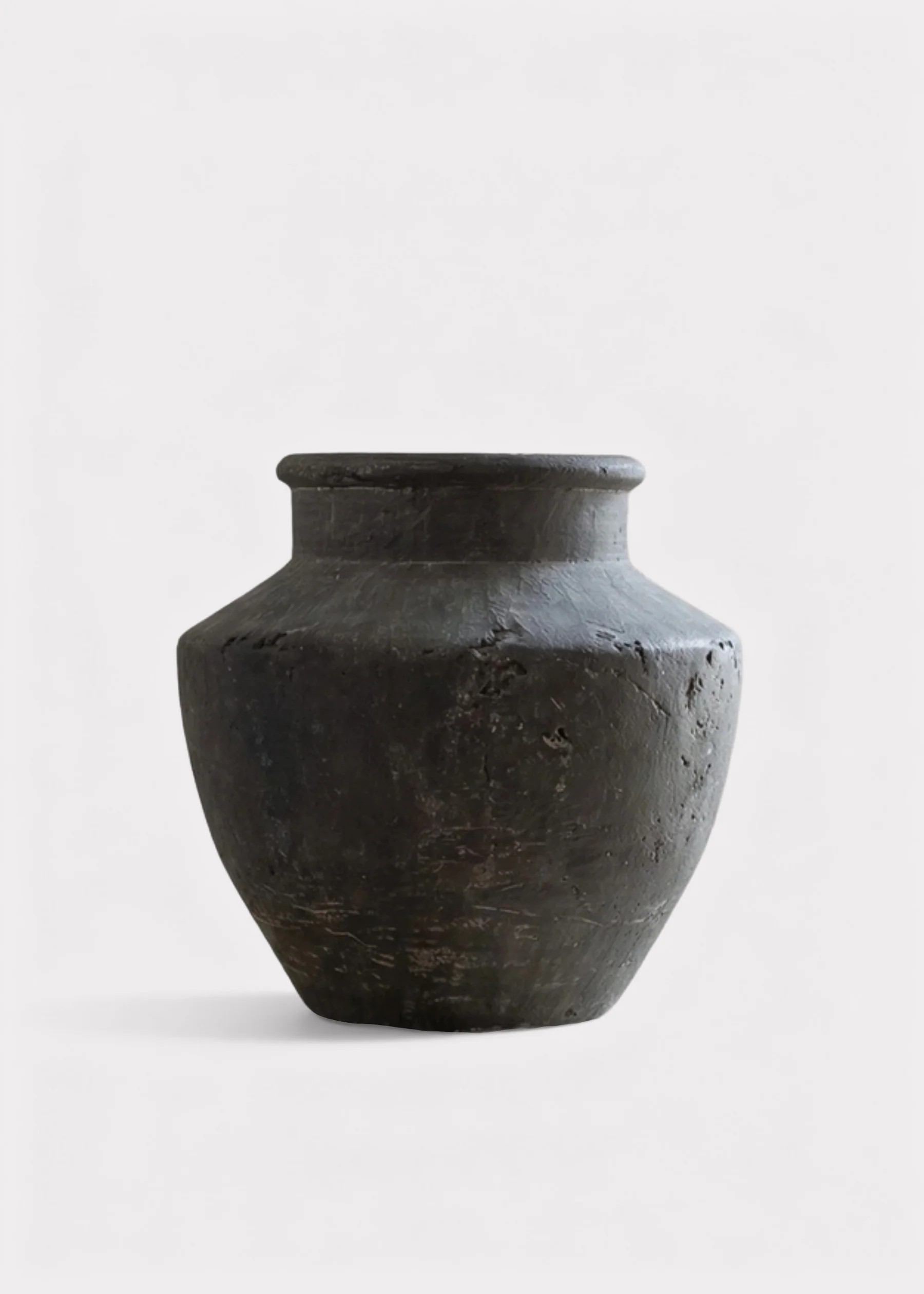 Handmade Terra Cotta Vase in Charcoal Grey | Ceramic Vessels | Afloral | Afloral