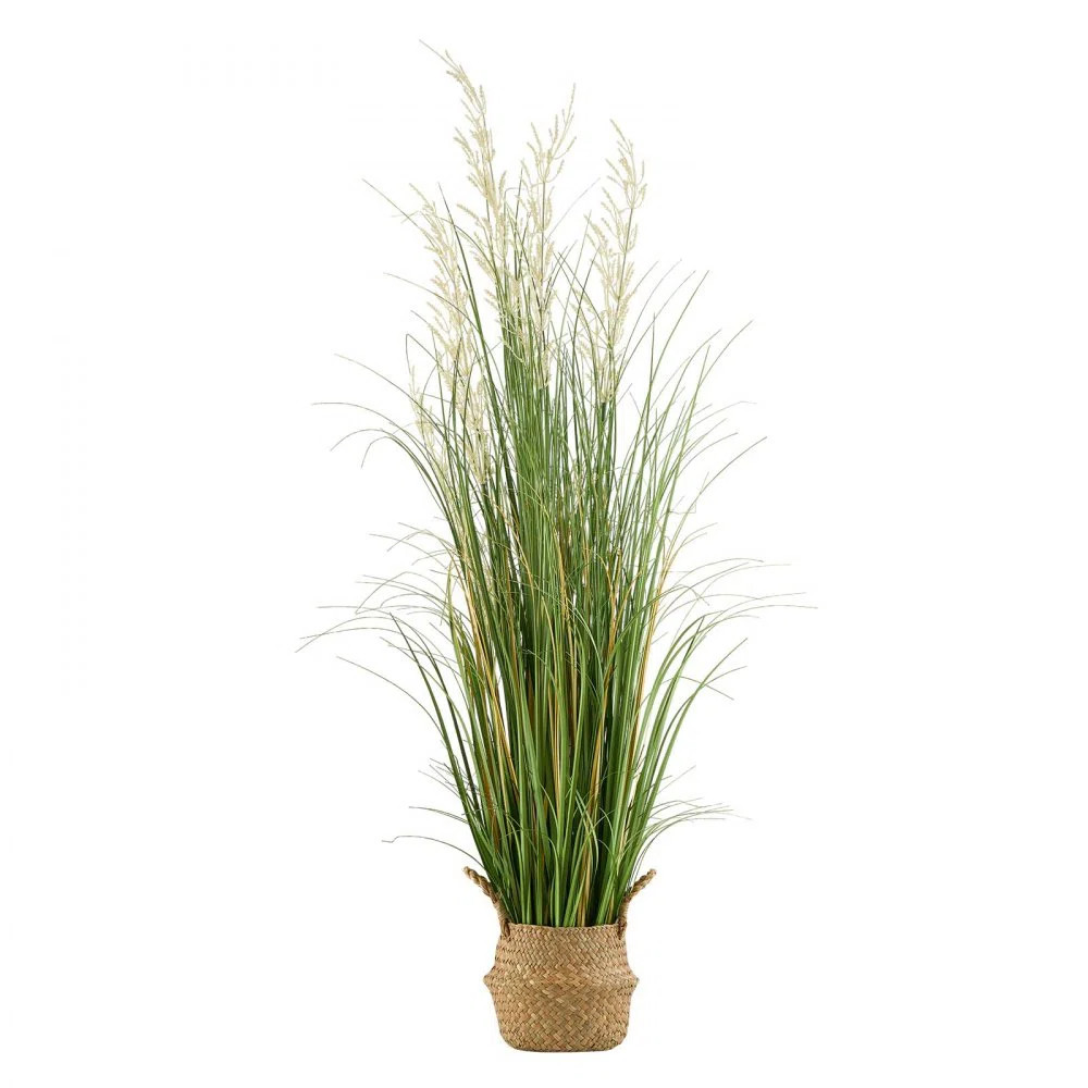 Artificial Grass Plant, 47 inch Reed Flower Grass in Pot, Premium PVC Faux Fake Greenery Shrubs P... | Wayfair North America