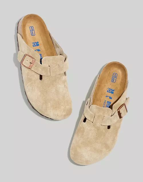 Birkenstock® Boston Suede Soft Footbed Clogs | Madewell