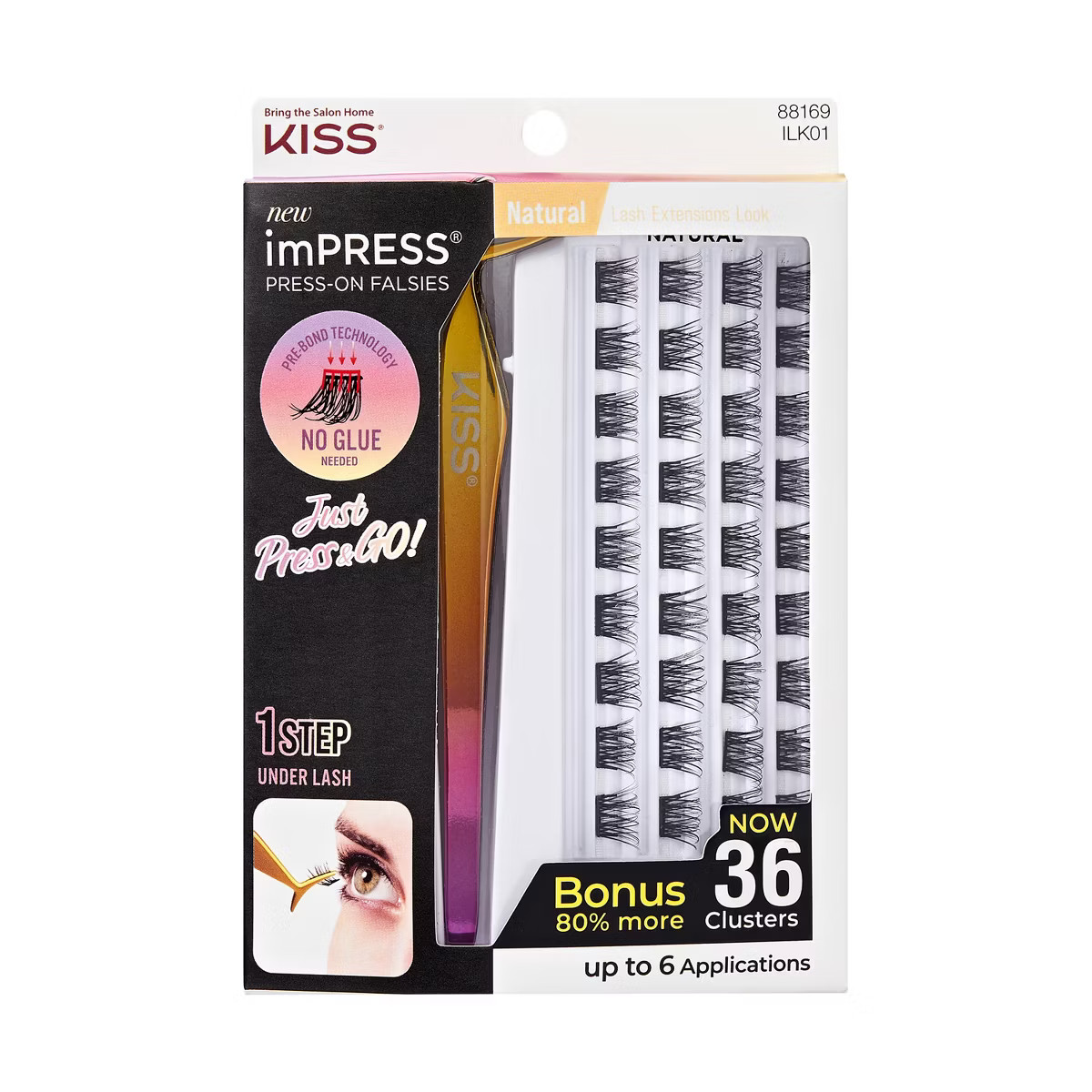 KISS Products imPRESS Self Adhesive Eyelashes - Natural - 20ct | Target