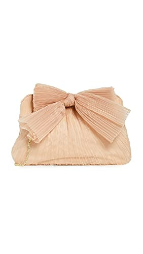 Loeffler Randall Women's Rayne Pleated Frame Clutch with Bow, Beauty, Pink, Tan, Small | Amazon (US)