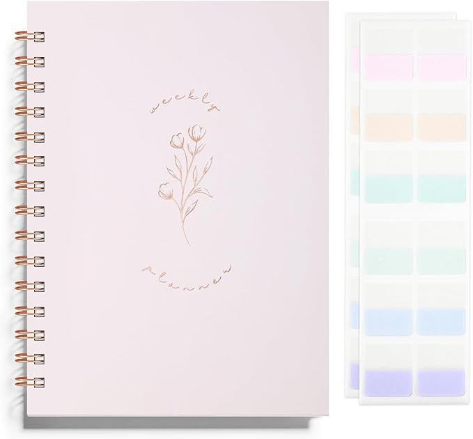 Undated Weekly and Monthly Planner Spiral Bound- Weekly Goals Planner Notebook, Weekly To Do List... | Amazon (US)