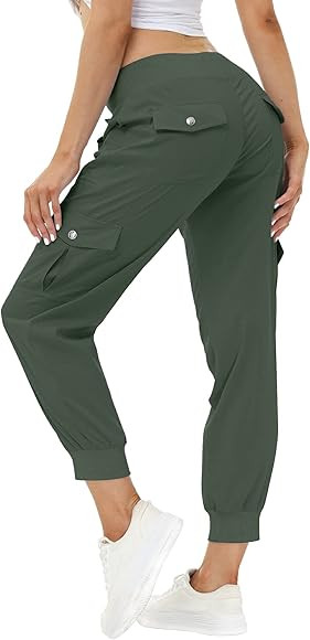 MoFiz Women's Lightweight Hiking Cargo Pants Outdoor Quick Dry Casual Travel Sweatpants Joggers E... | Amazon (US)