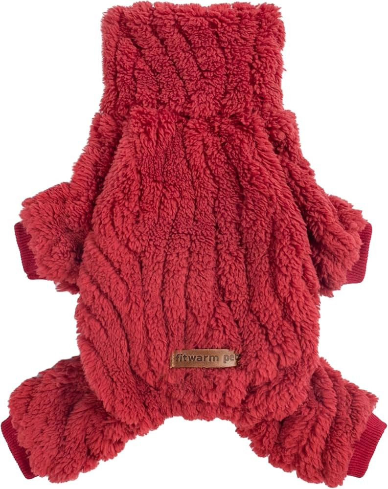 Fitwarm Turtleneck Fleece Dog Sweater Pajamas, Warm Winter Dog Clothes for Small Dogs Boy Girl, F... | Amazon (US)