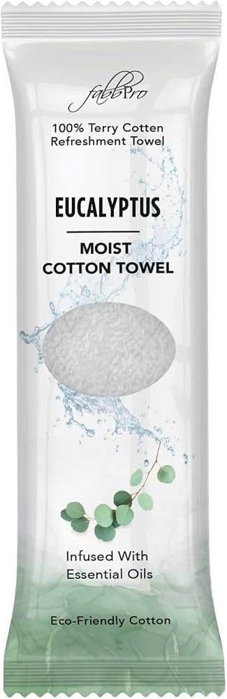 Oshibori Moist Terry Cotton Refreshment Towels (25 Pack, 8 x 8 Inches) - White Scented Pre-moiste... | Amazon (US)