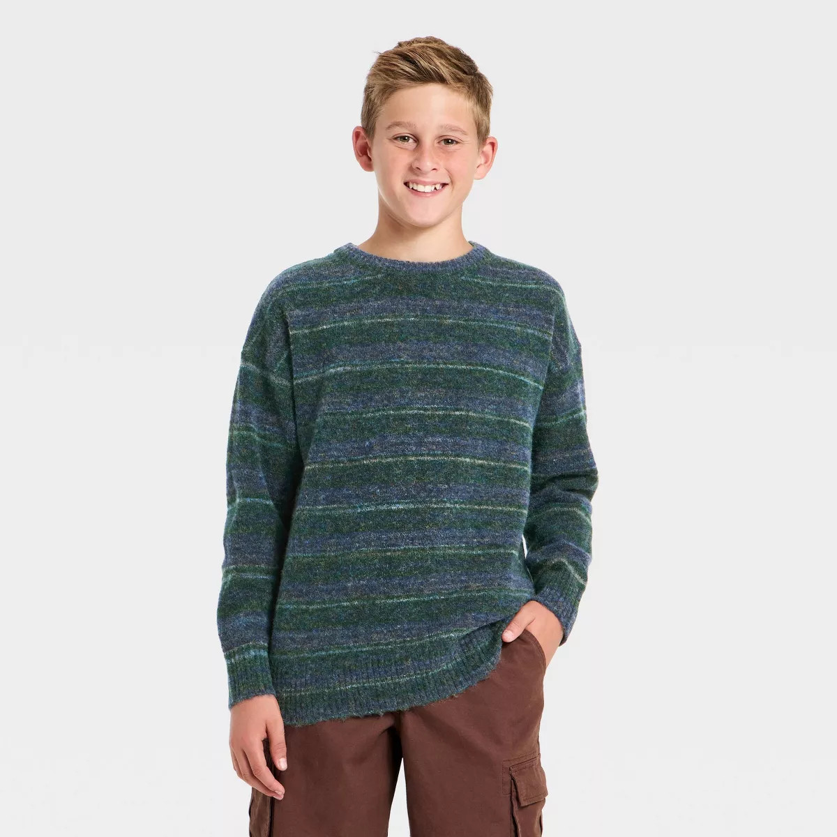 Boys' Striped Crewneck Pullover Sweater - art class™ | Target