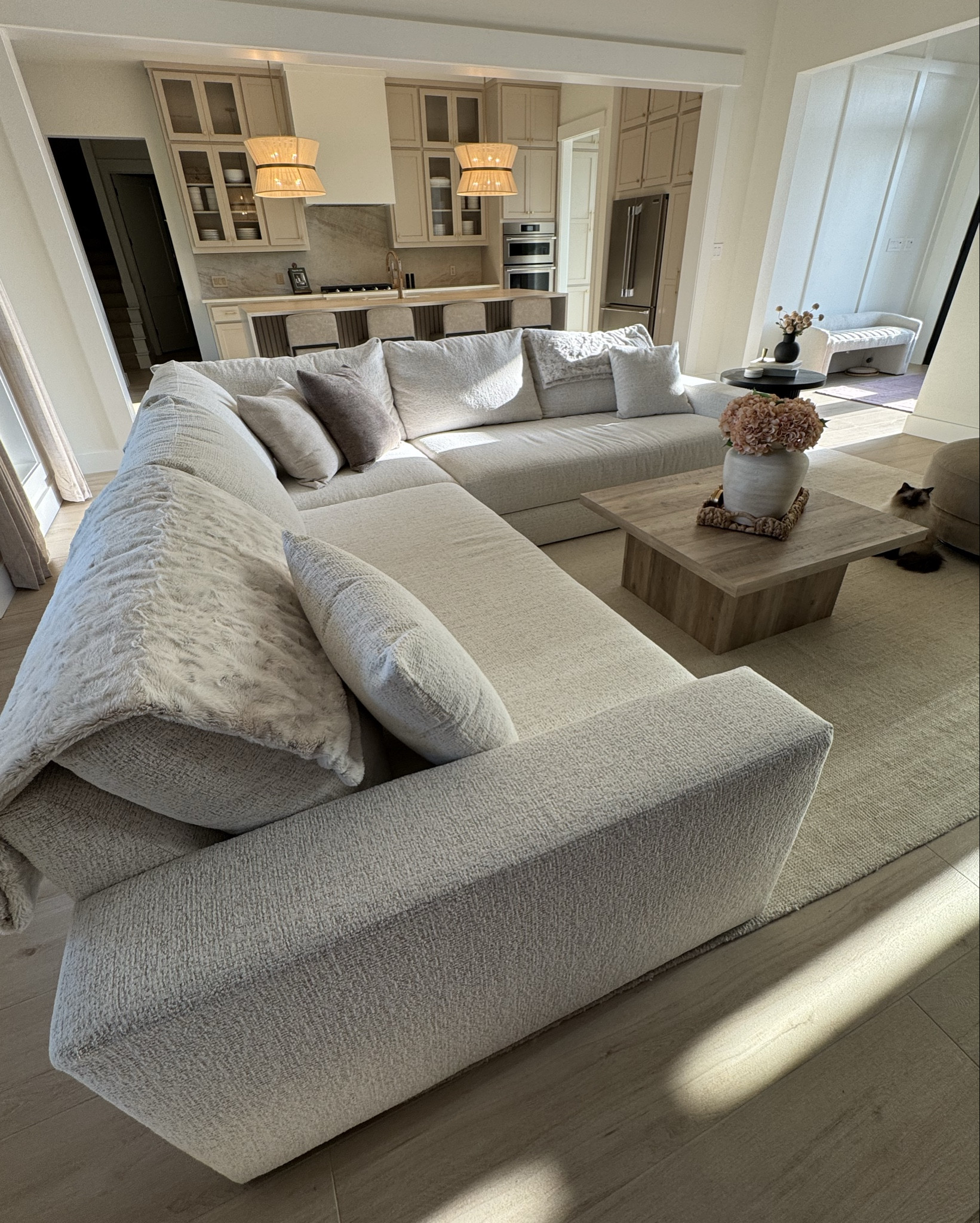 Obsessed with my sectional couch I got from Living Spaces! This is the Sawyer Sectional in the custom fabric “Shay Chaulk” #couch #sectional #livingroom #modern #cozyvibes


#LTKHome