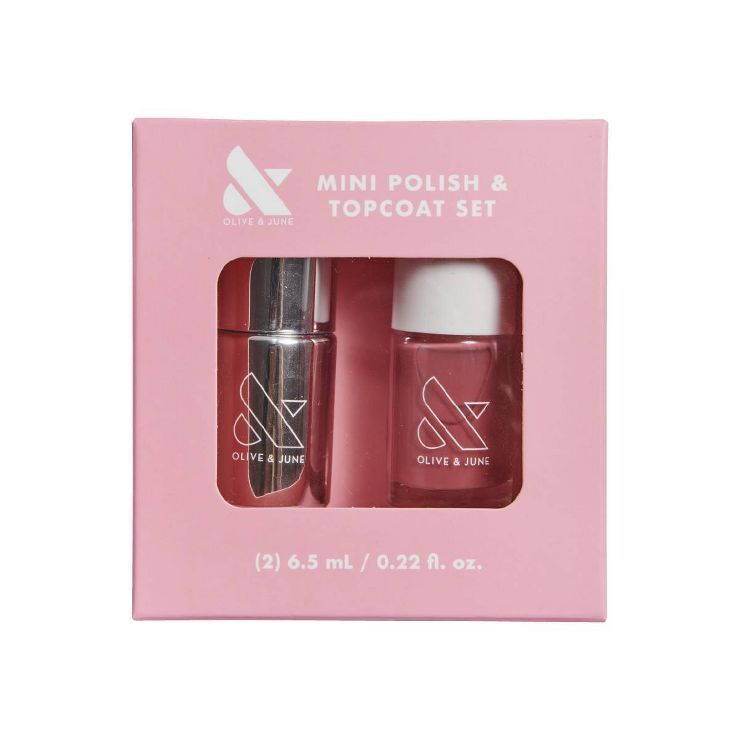 Olive &#38; June Mini Nail Polish + Top Coat Duo Set - 2ct | Target