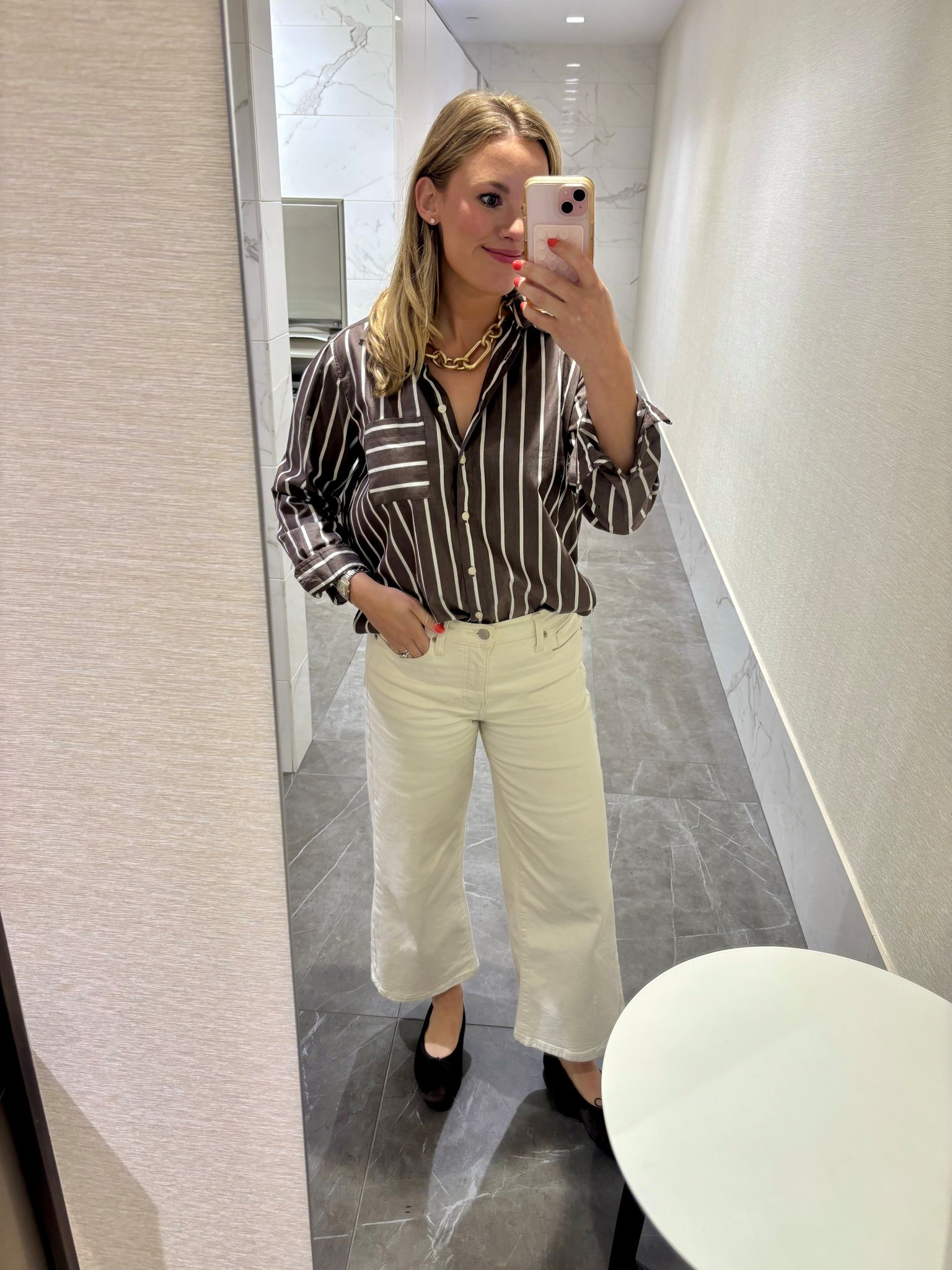 office OOTD 🤎🤍

necklace is included in the Shopbop style event 

Top & pants are on sale too! 

#LTKSaleAlert #LTKFindsUnder100 #LTKWorkwear