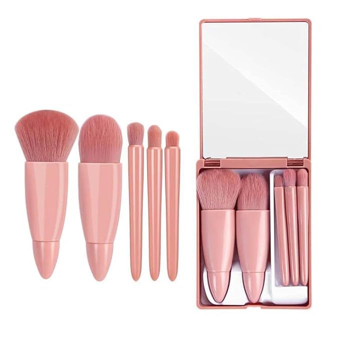 Easy-taken Travel Makeup Brush Set, COSHINE 5pcs Mini Complete Function Cosmetic Brushes Kit (5pc... | Amazon (US)