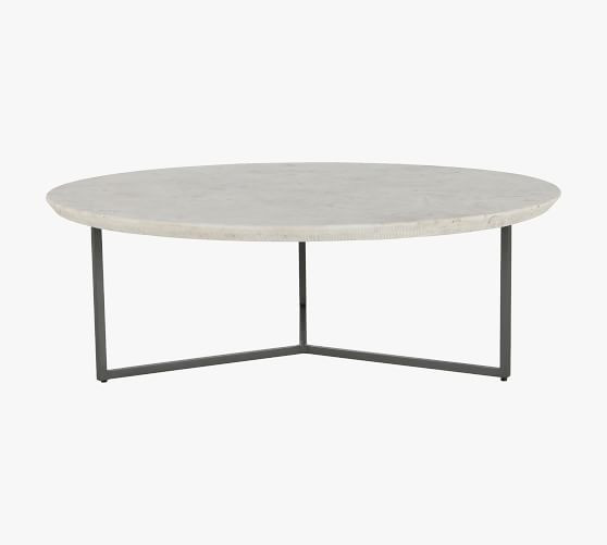 Ceila Round Marble Coffee Table (48") | Pottery Barn (US)