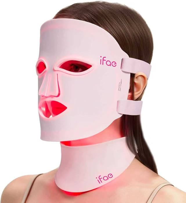 Red Light Therapy for Face and Neck, Red Light Therapy Mask with 850nm Infrared (NIR) Portable Le... | Amazon (US)