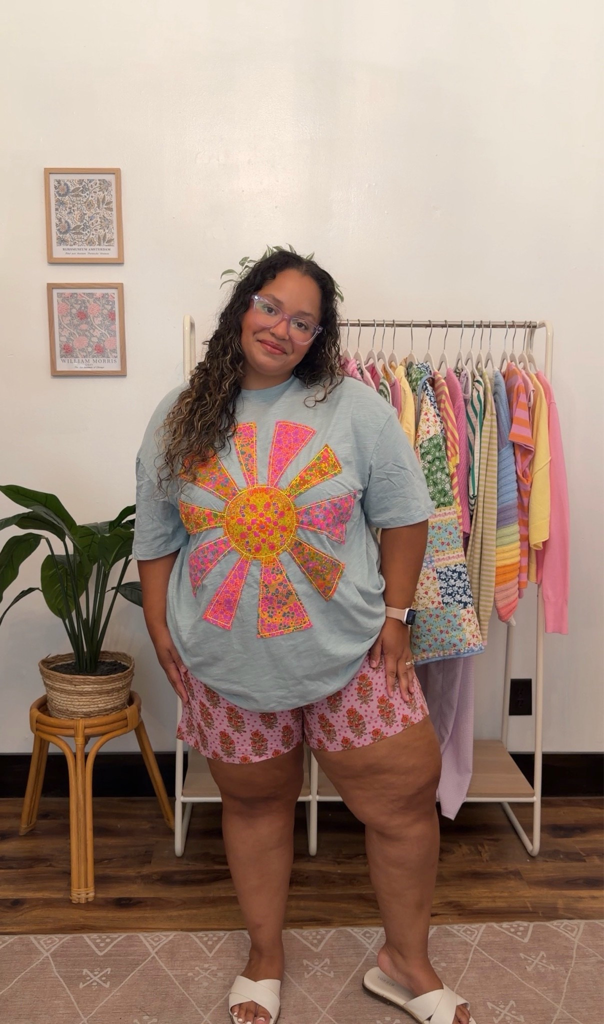 Natural life try on haul wearing - I have this shirt in the peace sign it’s a one size fits all but trust me she’s oversized!!! I’m wearing the XL in the boxer shorts they’re a little tight but I love them

#LTKSaleAlert #LTKPlusSize #LTKPetite