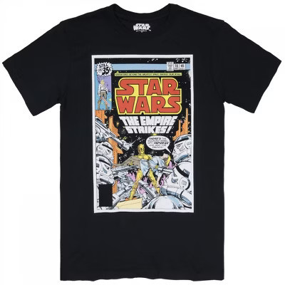 Mens Star Wars The Empire Strikes Comic Cover T-Shirt - 2XLarge | Target
