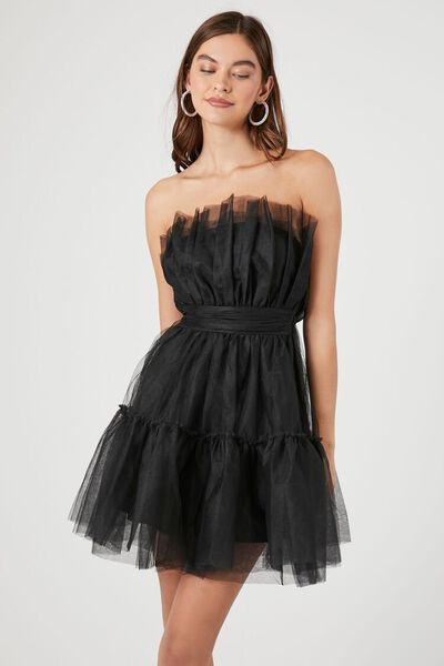 Mesh Strapless Mini Dress | Forever 21 (US)