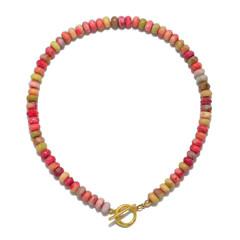 Red Apple Candy Gem Beaded Necklace | Sequin