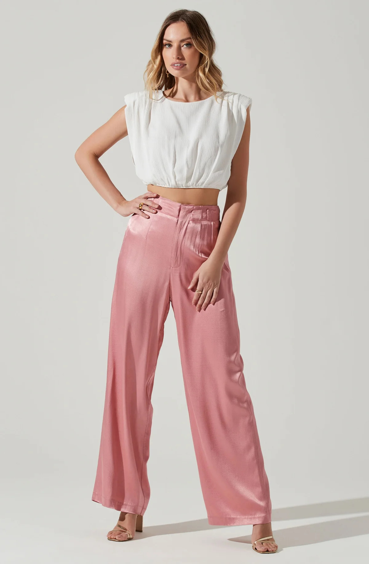 Brigitta Satin Wide Leg Pants | ASTR The Label (US)