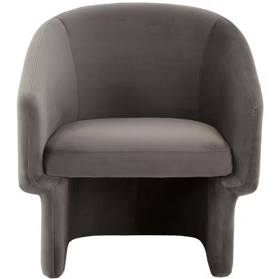 Susie Barrel Back Accent Chair - SFV4781 - Dark Grey - Safavieh Couture | Target
