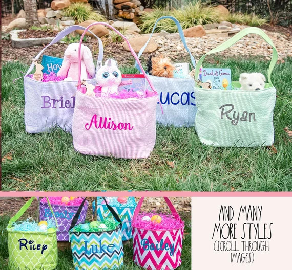 Kids Easter Basket Monogram Easter Basket Personalized | Etsy | Etsy (US)