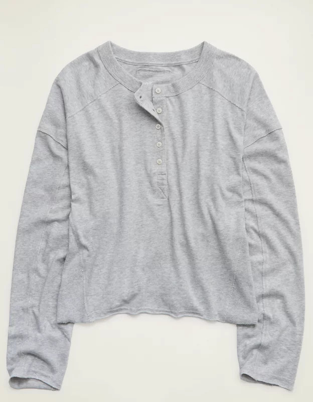 Aerie Happy Snit Henley T-Shirt | Aerie