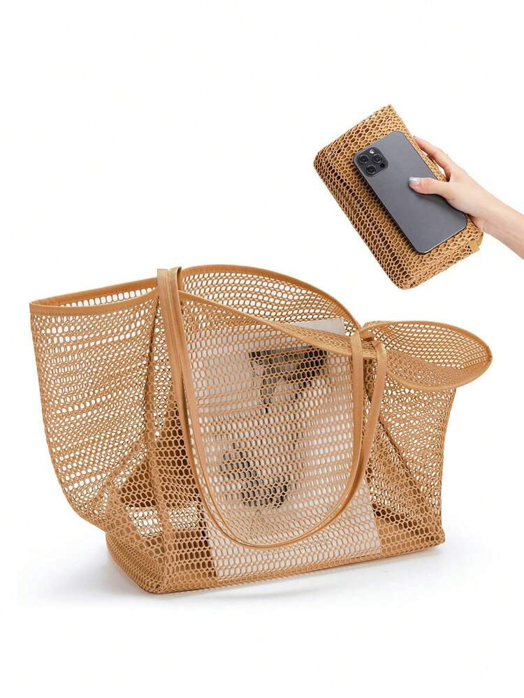 New
     
      Minimalist Shopper Bag Double Handle Mesh Medium | SHEIN