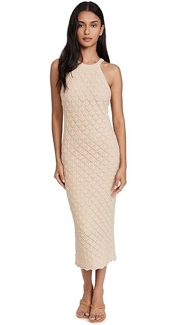 Lulu Halter Neck Fitted Midi Dress | Shopbop