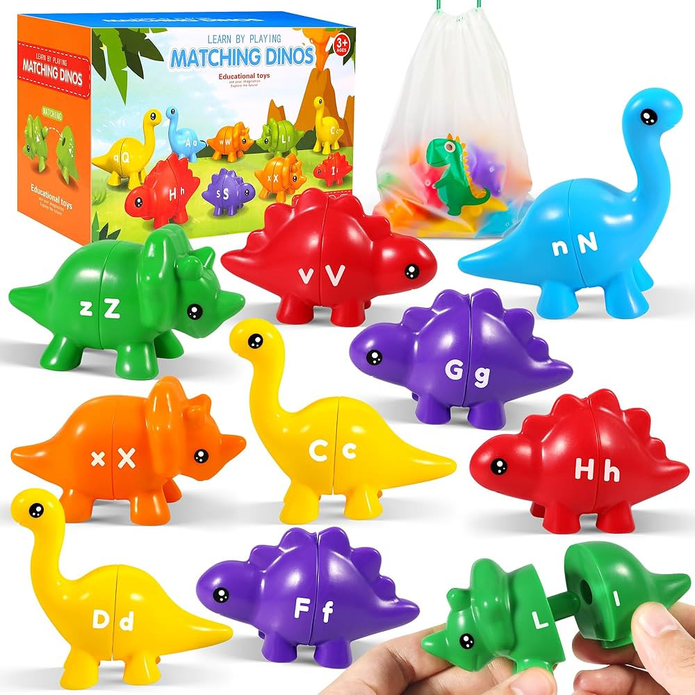 ABC Dinosaur Alphabet Learning Toys for Toddlers,13PCS Montessori Preschool Educational Toy Gift ... | Amazon (US)