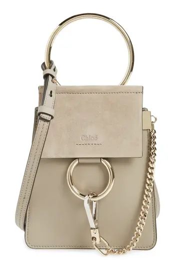 Chloe Faye Small Suede & Leather Bracelet Bag - | Nordstrom