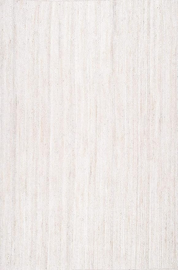 nuLOOM Rigo Hand Woven Jute Area Rug, 6' x 9', Off-white | Amazon (US)
