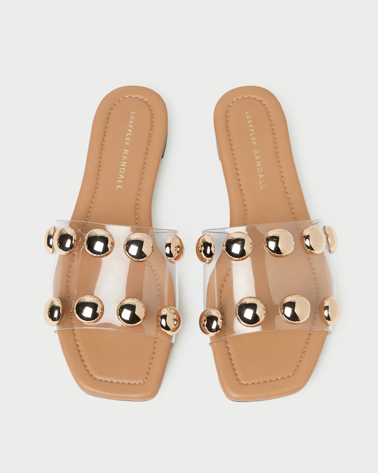 Hayes Dune/Champagne Studded Sandal | Loeffler Randall