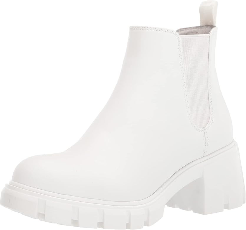 Amazon.com | Steve Madden Women's HOWLER Ankle Boot, White, 7.5 | Boots | Amazon (US)