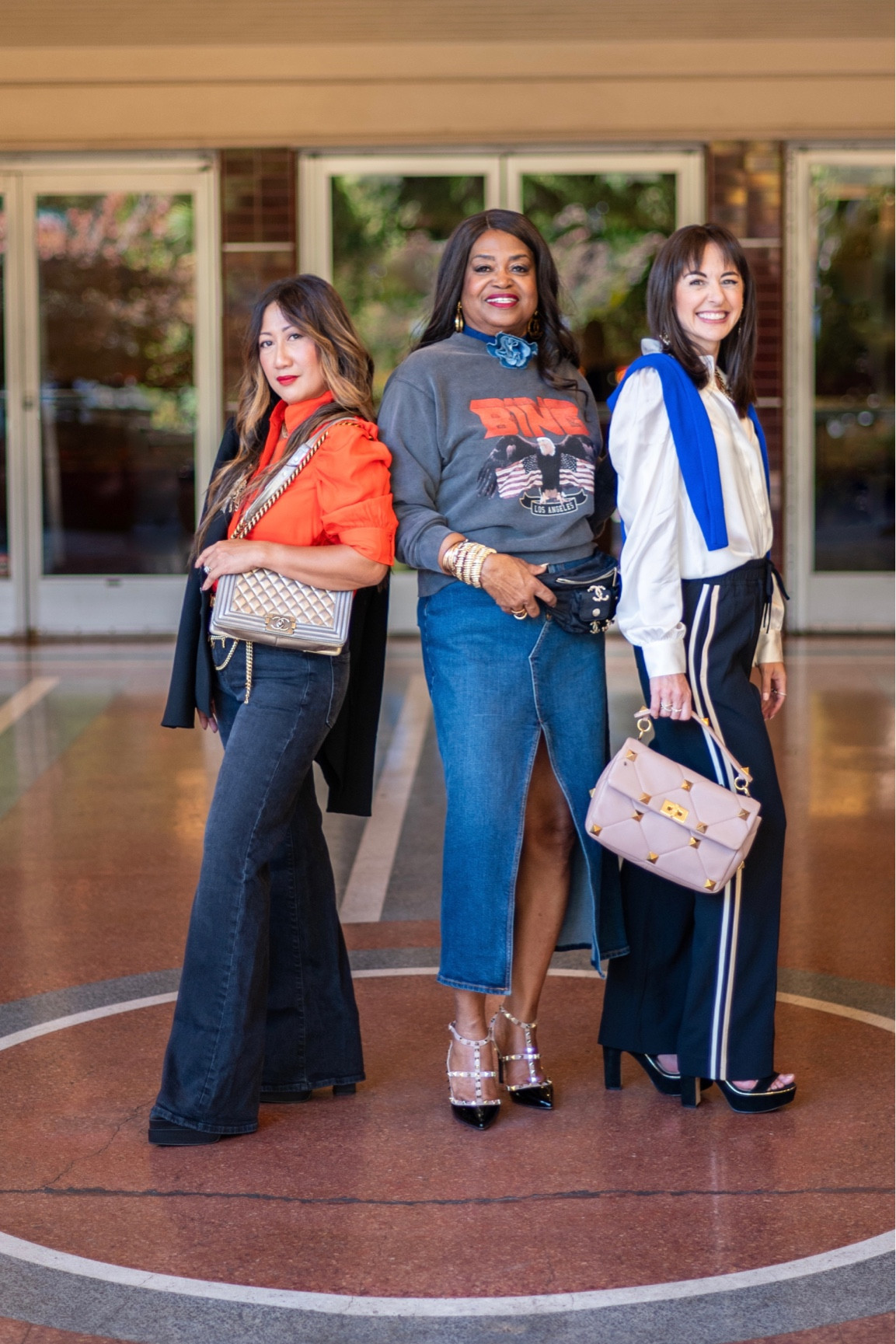 3 looks from my fall street style capsule wardrobe 

Make 72 outfits with

1. Leather Jacket
2. Short Blazer
3. Pullover Sweater
4. Graphic Top
5. White Tee
6. Silky Top
7. Black & White Striped Top
8. Long Denim Skirt
9. Grey Jeans
10. Track Pants
11. Choker
12. Belt Bag or Quilted Bag
13.Sneakers
14. Platforms

#LTKstyletip