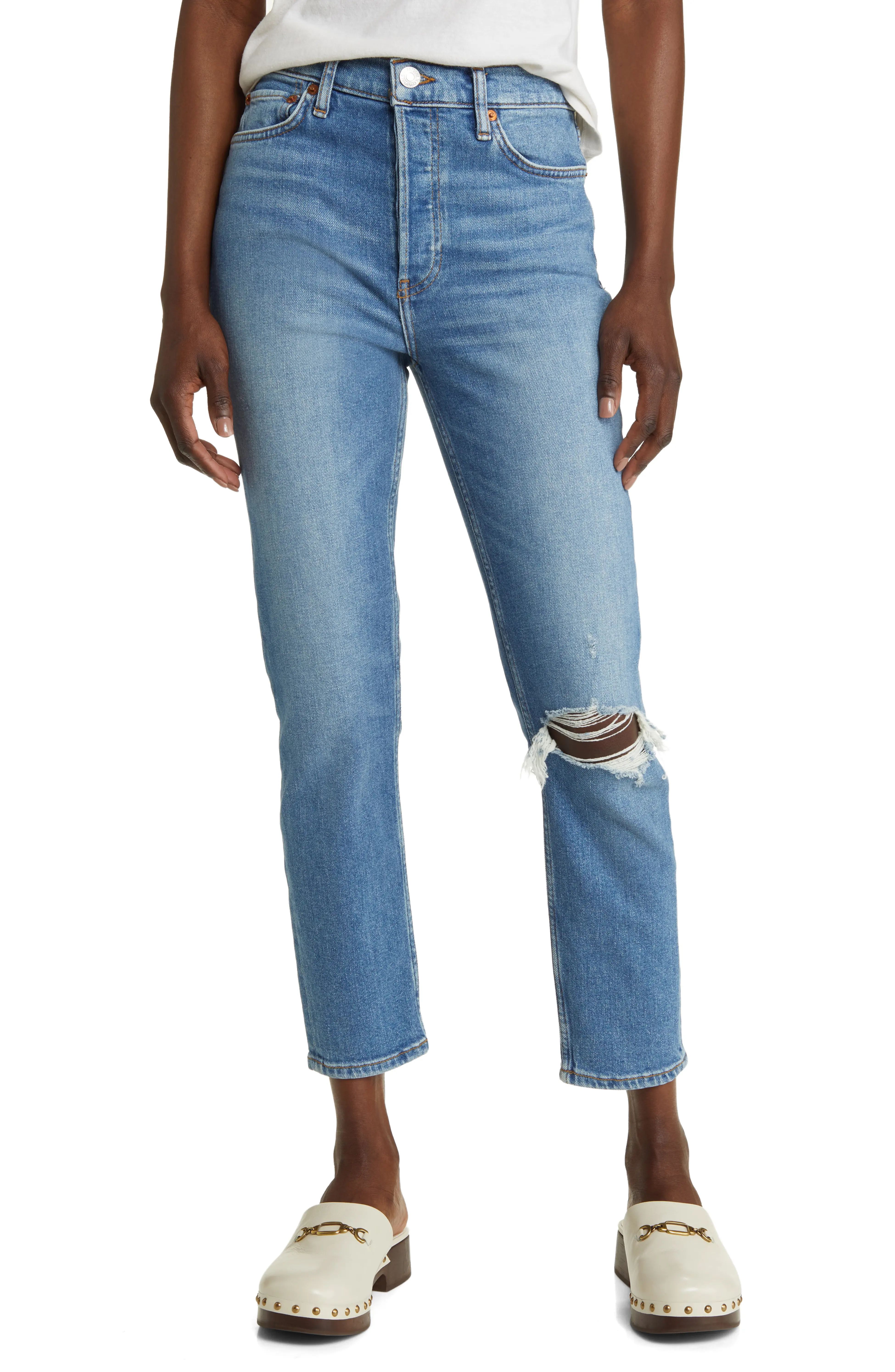 '90s Ripped Ankle Skinny Jeans | Nordstrom
