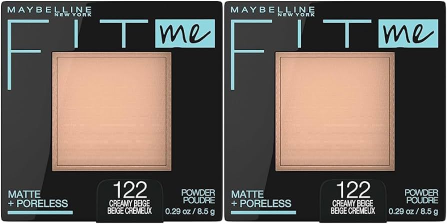 Maybelline Fit Me Matte + Poreless Pressed Face Powder Makeup & Setting Powder, Creamy Beige, 1 C... | Amazon (US)