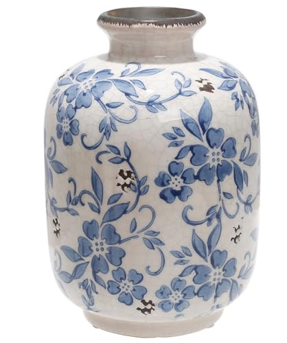 Blue and White Ceramic Flower Vase, French Decor, for Living Spaces, Various Rooms | Amazon (US)
