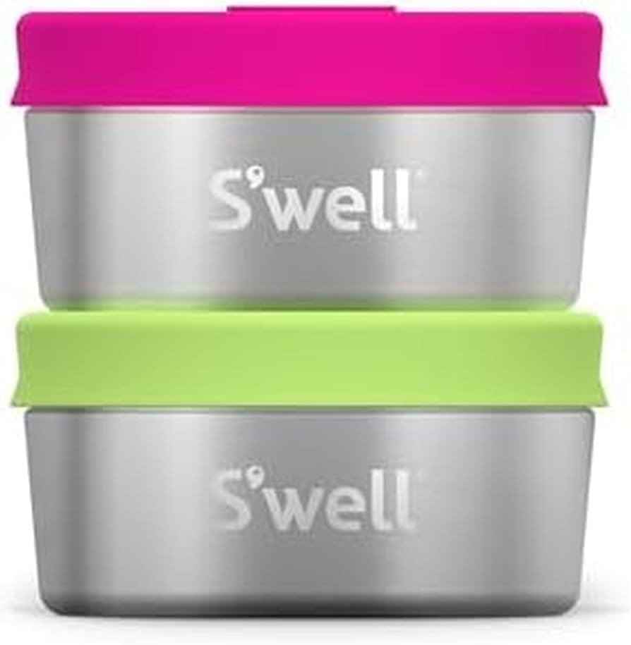 S'well Stainless Steel Condiment Container Set of Two, 2oz, Dragonfruit/Kiwi, Single Walled Durab... | Amazon (US)