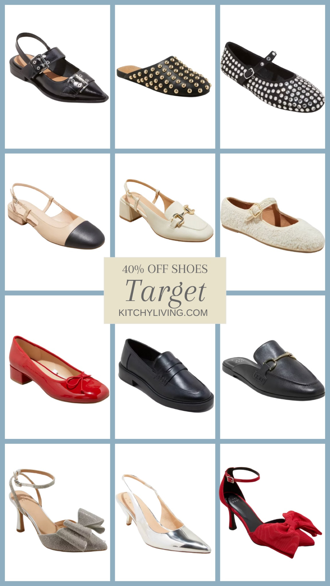 40% OFF ALL SHOES AT TARGET #targetsale #earlyblackfriday #targetstyle 

#LTKHoliday #LTKShoeCrush #LTKFindsUnder50