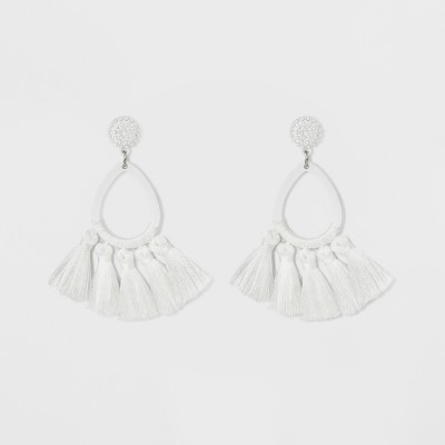 SUGARFIX by BaubleBar Tassel Fringe Hoop Earrings | Target