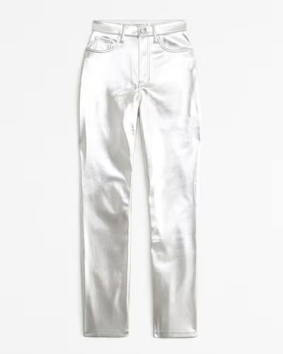 Curve Love Vegan Leather 90s Straight Pant | Abercrombie & Fitch (UK)