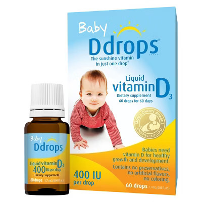 Ddrops Baby Vitamin D Liquid Drops 400 IU - 1.7ml | Target