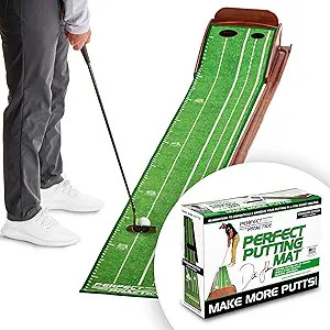 PERFECT PRACTICE Putting Mat - Indoor Golf Putting Green with 1/2 Hole Training for Mini Games & ... | Amazon (US)