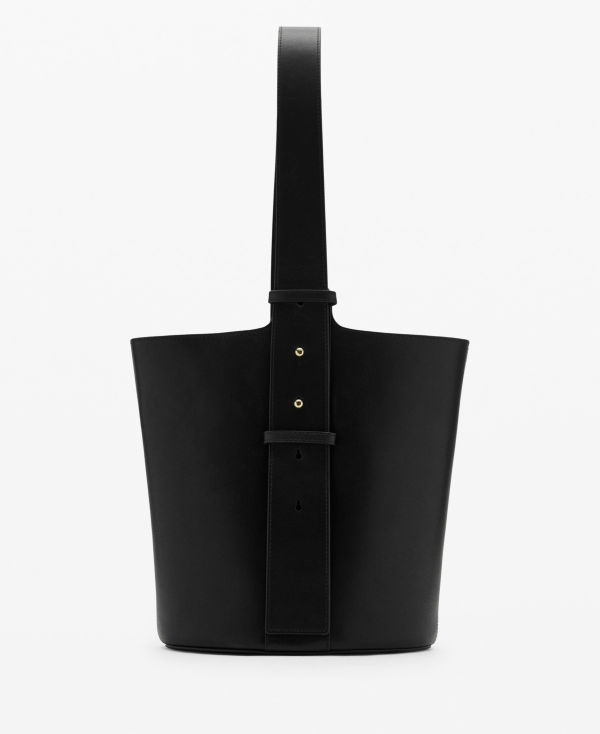 Mango Women's Leather Bucket Bag - Black | Macy's