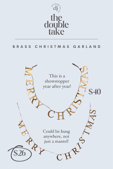 The Double Take: Brass Christmas Garland

#LTKHoliday #LTKSeasonal #LTKHolidaySale